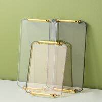 【YF】 Small Large Serving Tray with Handles Valet Plastic for Dessert Table Display