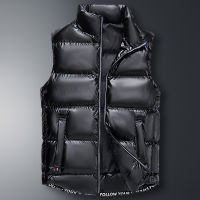 2021 Winter New Bright Color Mens Winter Warm Vest Sleeveless Jacket 6XL 7XL 8XL Large Size Thick Waistcoat Thermal Gilet Coats