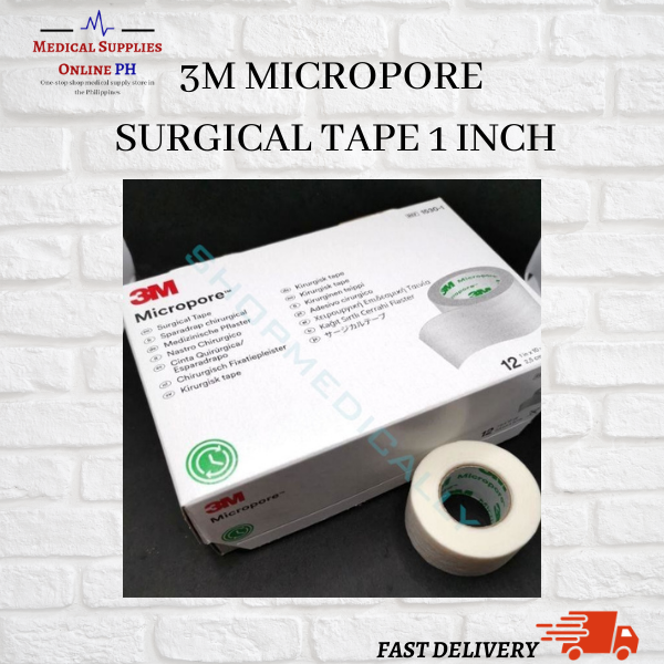 3M Micropore Surgical / Medical Tape 1 inch (1 box 12 rolls) medical