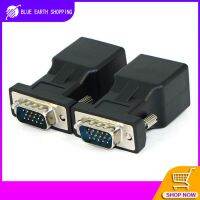 ตัวแปลงตัว CAT5ตัวขยาย VGA ตัวผู้เป็น RJ45 CAT6ตัวแปลงหัวแปลงสายไฟเครือข่าย20ม.