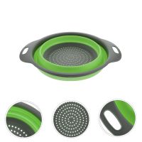 ◐☜ Folding Silicone Filter Basket Kitchen Colanders Wash Washing Strainer Fruit Vegetable