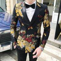 (Celebrity Menswear)2019เสื้อ Hombre บุรุษสลิมฟิตเสื้อแจ็คเก็ตกิจการการพิมพ์ชายเดี่ยว39; S สูทหลวมเสื้อ Chaqueta Hombre อย่างเป็นทางการ