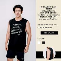 Gain365 Men Drop Armhole Cut เสื้อกล้ามเว้า Sleeveless Shirt เสื้อแขนกุดชาย เสื้อออกกำลังกายชาย เสื้อฟิตเนส เสื้อกีฬา เสื้อกล้ามกีฬา เสื้อกล้ามวิ่ง Men Gym Muscle Fitness Running Tank Athletic Vest