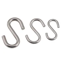 304 Stainless Steel Kitchen S-shaped Hook Wall Hook Hanger Wall Hanging Creative S Hook Coat and Hat Rack M2 M3 M4 M5 M6 M8 M10