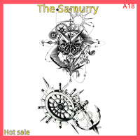 Samurry ✨Hot Sale✨ Car 1แผ่นสติกเกอร์รอยสักชั่วคราวกันน้ำดอกไม้ผีเสื้อสิงโตสติกเกอร์ปลอม