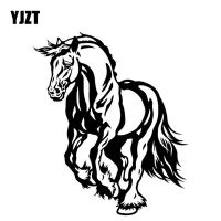 YJZT 13.9CMx16.5CM Horse Fashion Creative Decor Bumper Pattern Car Sticker Vinyl Decal Black/Silver C4-3004