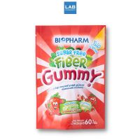 BIOPHARM Sugar Free Fiber Gummy 60 g. ไบโอฟาร์ม กัมมี่ ไฟเบอร์ ผลิตภัณฑ์ขนมวุ้นเจลาตินสำเร็จรูป ผสมไฟเบอร์ กลิ่นสตรอเบอร์รี่สูตรไม่มีน้ำตาล 1ซอง