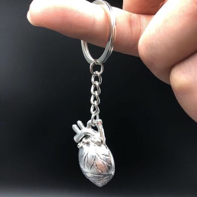Hot! Heart Keychain 3D Stereo Anatomy Human Key Ring Organ Key Chains For Women Men Handbag Accessorie Car Hanging Punk Jewelry Key Chains