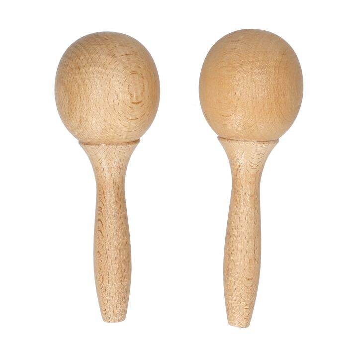 [ammoon]Beech Maraca Rumba Shaker Rattles Percussion Instrument Wooden
