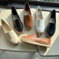 2023 new TB 5 Colors Soft Lambskin Thick-soled Full Leather Upper Espadrille Ladys Shoes