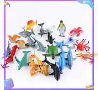 ? JCTTTY ? 24pcs Sea Life รุ่นสระว่ายน้ำปลาของเล่นการศึกษาสัตว์ทะเลเด็กภาพของขวัญ