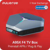 [แอพติดตั้งล่วงหน้า] A95X F4 Android Box TV 4gb 128gb S905X4 Android 11 8K / 4K 2.4G / 5G WiFi บลูทู ธ PULIERDE IPTV สมาร์ททีวีตั้งกล่องด้านบน