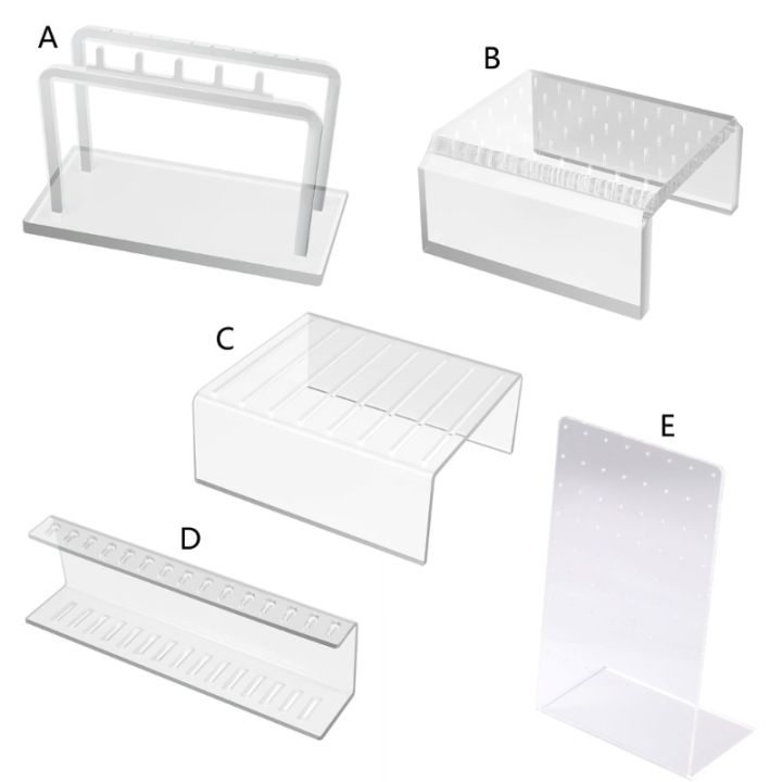 สตั๊ดแผ่นที่แสดงเครื่องประดับอะคริลิกชั้นโชว์เครื่องประดับลิ้นชั้นโชว์โพสท่า