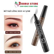 Bút vẽ lông mày 4 nhánh Boorui - kẻ mày nhanh chóng tự nhiên, lâu trôi