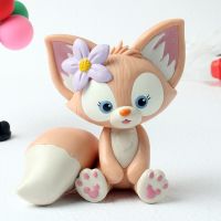 9cm Disney Cartoon Linabell Duffy Chuansha Daji Pink Fox PVC Doll Tabletop Decoration