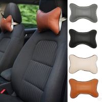 hang qiao shop Car Seat Pillow Leather Auto Supplies Neck Pillow Auto Safety