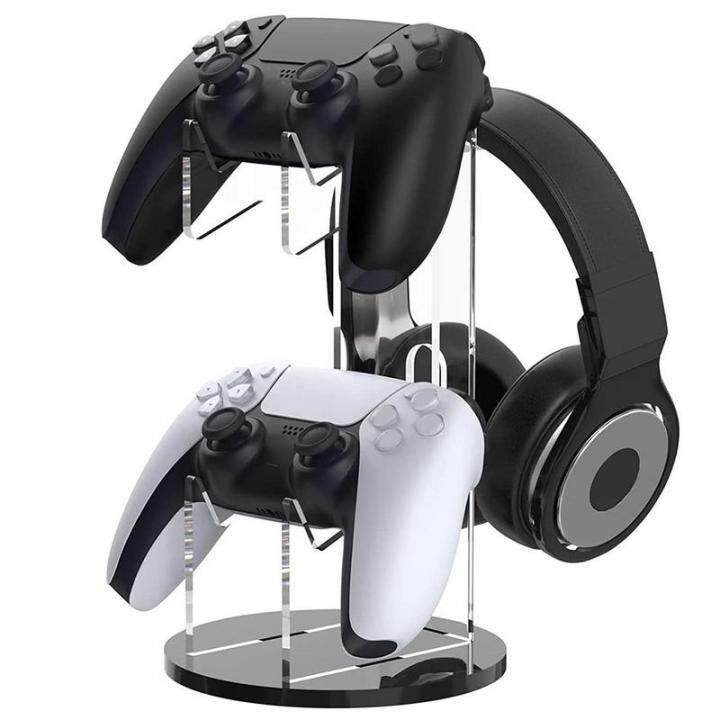 controller-stand-สำหรับโต๊ะ-gaming-โต๊ะอุปกรณ์เสริม2ชั้นอะคริลิค-universal-controller-ขาตั้งจอแสดงผลชุดหูฟัง-amp-desk