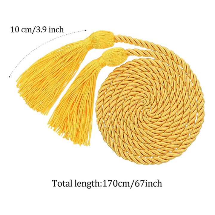 12-piece-gold-honor-cord-graduation-tassel-honor-cord-for-graduates-and-students-gold