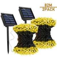 800 LED Solar String Lights Outdoor Waterproof Garden Decoration Lights Christmas Party Garland For Patio Street Yard Balcony