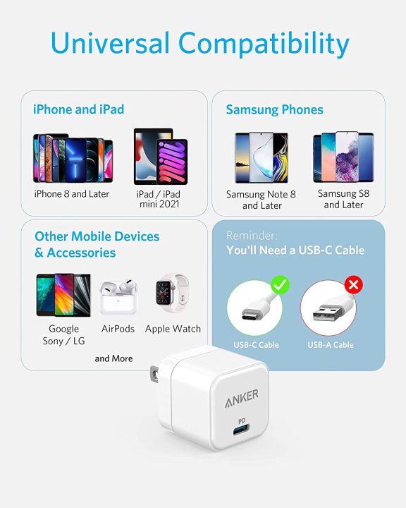 anker-20w-อุปกรณ์ชาร์จเร็วพร้อมปลั๊กพับได้-powerport-iii-20w-cube-ที่ชาร์จสำหรับ-iphone-12-12-mini-12-pro-12-pro-max-11-galaxy-pixel-4-3-ipad-pro-และอีกมากมาย