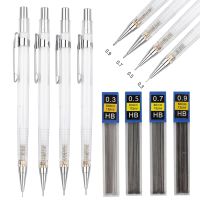 ❃❃☃ Transparent Mechanical Pencil Set 0.3 0.5 0.7 0.9mm with HB Lead Refills for Sketching Art Drawing Painting Automatic Pencils