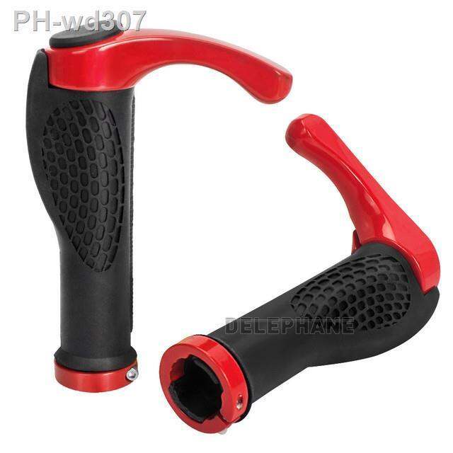 mountain-bicycle-grip-handlebar-end-cap-aluminium-alloy-lock-mtb-road-bike-handlebar-grip-anti-skid-soft-rubber-bicycle-grips