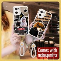 Soft case Hangings Phone Case For OPPO Reno7SE 5G Makeup mirror Liquid silicone interest Heat dissipation tulip trend