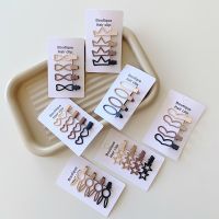 3/4pcs Coffee Color Bobbles Hair Pin Kawaii Gradient Bows Crown Hairpins for Girl Bangs Side Clip Headwear Kid Women Accessories