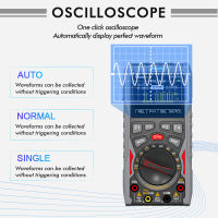 MUSTOOL เครื่องกําเนิดสัญญาณมัลติมิเตอร์ออสซิลโลสโคปดิจิตอลแบบ3-In-1เครื่องทดสอบส่วนประกอบอิเล็กทรอนิกส์ประสิทธิภาพสูง12MHz 50Msps เครื่องทดสอบจอแสดงผล LCD พกพาความจุที่เก็บของสูงใช้พลังงานต่ำ