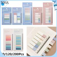 SIXUL 60/120/200pcs เครื่องเขียน DIY ธงดัชนี ฉลาก อุปกรณ์สำนักงาน ที่คั่น แผ่นบันทึก สติกเกอร์ Paster โน้ต ใบหลวม