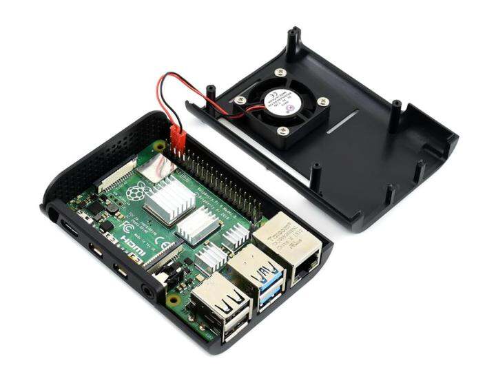 new-fuchijin77-เคส-abs-waveshare-สำหรับ-raspberry-pi-4พร้อมพัดลมทำความเย็น