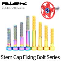 RISK Titanium Bolts M6 x 30 35 40 50mm Allen Key MTB Road Bike Taper Head Screw Bicycle Headset Cap Fixing Bolts Rainbow Gold Medicine  First Aid Stor