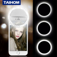 TAIHOM ไฟวงแหวน Led เซลฟี่,ไฟแต่งหน้าสไตล์แปลกใหม่โคมไฟเซลฟี่ Led โทรศัพท์มือถือไฟกลางคืนตกแต่งด้วย Usb ชาร์จสำหรับโทรศัพท์ทุกรุ่น