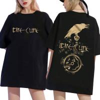 Limited Edition Brin Rock Band The Cure Double Sided Print T-shirt Men Fashion Vintage Loose T Shirts Men Pure Cotton Tshirt