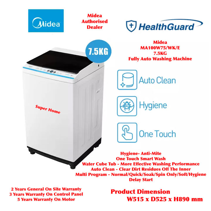 midea one touch smart wash