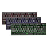 ❃✈ 2.4G Wireless Bluetooth-Compatible USB Dual Mode keyboard With Colorful LED Backlight For Desktop PC 61 Key Membrane Keyboard