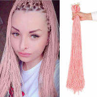 KUXMTC 25 สี 50 กรัม การต่อผม ยาว เกลียวเล็ก ผอม โครเชต์ Dreads Hair มัดผม Zizi กล่องถักเปียโครเชต์ ผมถักเปียสังเคราะห์