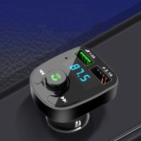 Usb Car Charger สำหรับโทรศัพท์ Bluetooth Wireless Fm Transmitter Mp3 Player Dual Usb Charger Tf Card Music Handfree Car Kit