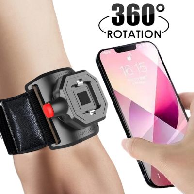 360 Rotatable Wrist Mobile Phone Holder Sport Bag Running Climbing Hiking Cycling Jogging Gym Universal Phone Bracket Wristband