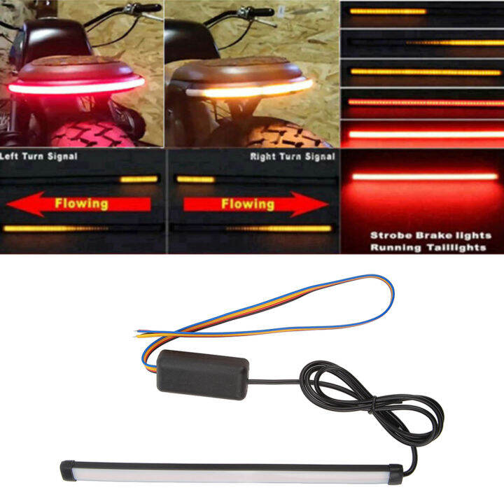 Led Turn Signal Strip 12V Tail Brake Running Light Bar Red and Amber