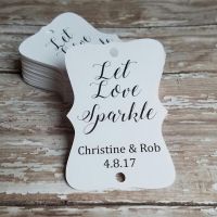 Let Love Sparkle Wedding Sparkler Send Off Wedding Reception Personalised Sparkler Tags Wedding Sparklers Custom Tag