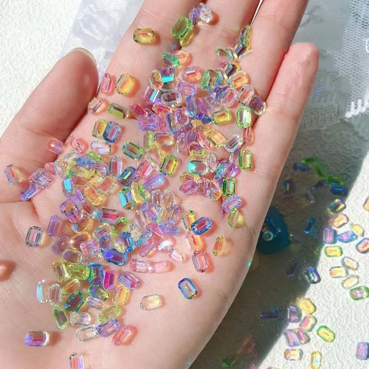 FHKGHTGJF Fashion Resin Manicure Nail Art Gems 3D Nail Charms Nail  Accessories DIY Nail Decoration Crystal Nail Jewelry set Square Nail  Rhinestones Ice Cube Nail Drills | Lazada PH