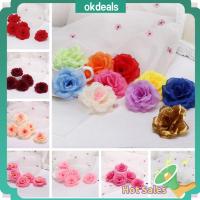 OKDEALS 10/20PCS งานฝีมือ DIY สวย สัมผัสจริง ตกแต่งงานแต่งงาน หัวดอกไม้ ช่อดอกไม้ปลอม กุหลาบประดิษฐ์