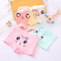 4 pieces/girls underwear soft and breathable cotton boxer briefs for children