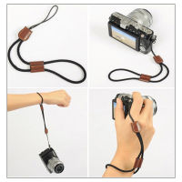 สายรัดข้อมือหนังหรูหราสากลกล้องสายรัดข้อมือเชือกสำหรับ Canon Pentax Nikon Digital Camera