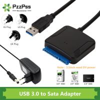 Pzzpss USB 3.0เป็น SATA 3สาย Sata เป็น USB อะแดปเตอร์แปลง USB สนับสนุน2.5/3.5นิ้วหน่วยความจำภายนอก SSD อะแดปเตอร์ฮาร์ดไดรฟ์ HDD