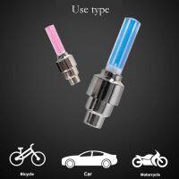 2Pcs Tire Valve Cap Lights Cycling Bicycle LED Lights Auto Car Motorcycle Tire Air Valve Wheel Spokes Light Bike Accessories Power Points  Switches Sa