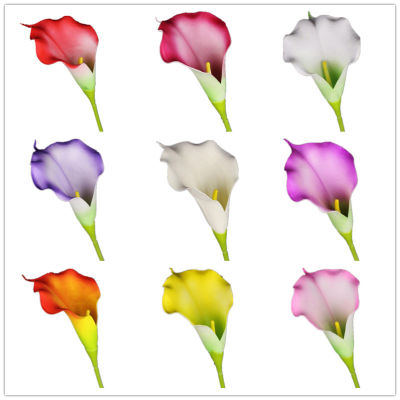 10Pcs Fake Single Stem Calla 29" Simulation Real Touch Callas for Wedding Home Decorative Artificial Flowers