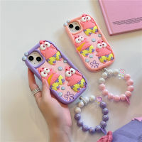 เคสซิลิโคนเหลวสำหรับ IPhone 11 12 13 14 Pro Max กรอบหลังหรูหราลายการ์ตูนปลาดาวแพททริกไขมันนิ่มเคสโทรศัพท์เซลล์กันกระแทก