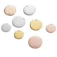 Fnixtar 20Pcs 16 20 22mm 18K Gold Plated Never Fade Round Corner Round Discs Mirror Polish Stainless Steel Charms For DIY Making